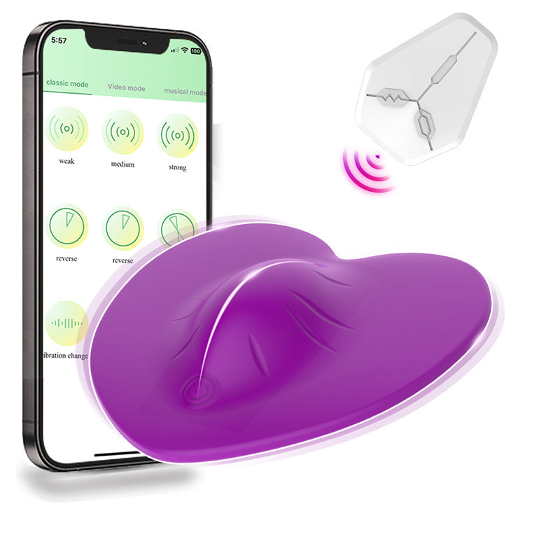 App-Controlled Heart-shaped Grinding Toys Vibrating Panties