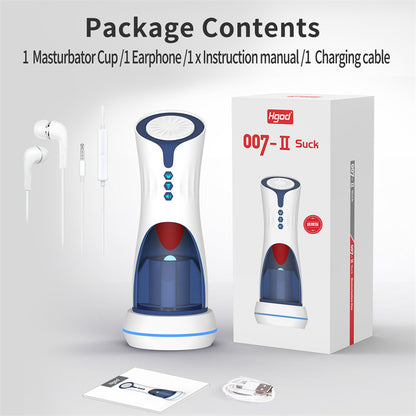 Audio-Integration Male Automatic Stroker with 7+4 Modes for Penis Stimulation