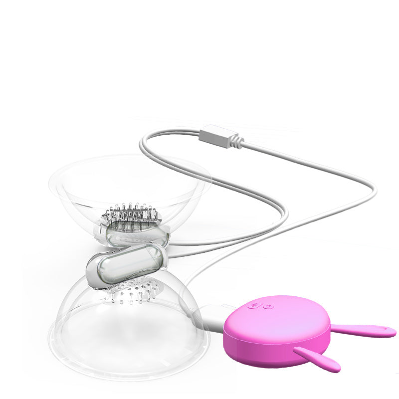 Clear Breast Licking Vibrating Massager