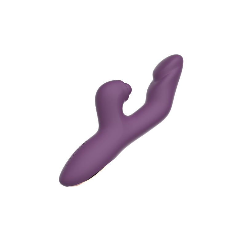 Fingering-like Curved Rabbit Vibrator with Clitoral Stimulation