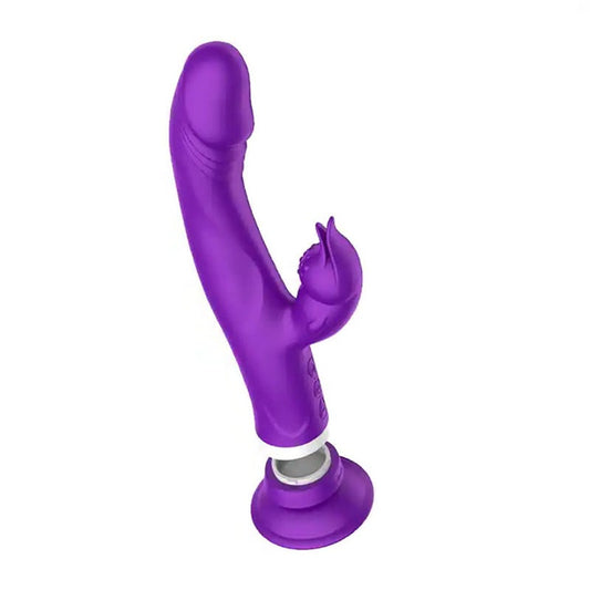10-Mode G-spot Rabbit Dildo Vibrator with Suction Cup