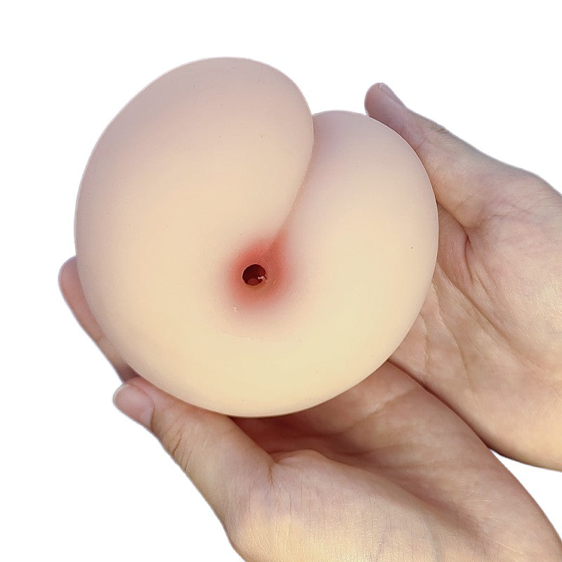 Peach-shaped Squishy Pocket Pussy Toy