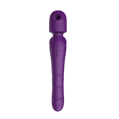Powerful Silicone Vibrating Massage Wand with Clit Sucking