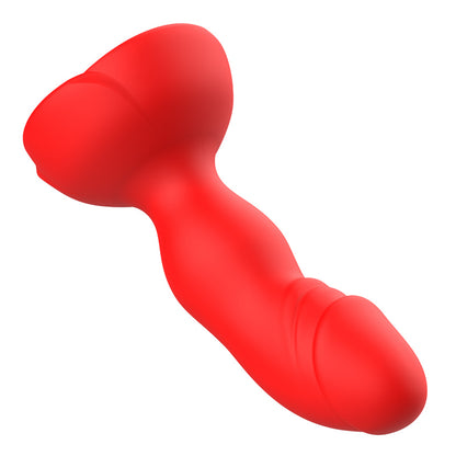 Red Rose Realistic Butt Plug Vibrator