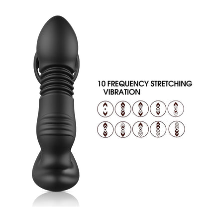Thrusting Prostate Massager with Penis Ring