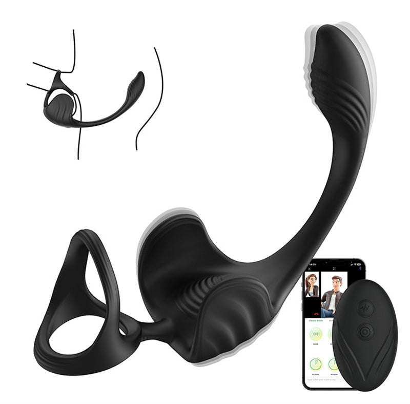 Wireless Remote 9 Frequency Cock Ring with Penis Massager
